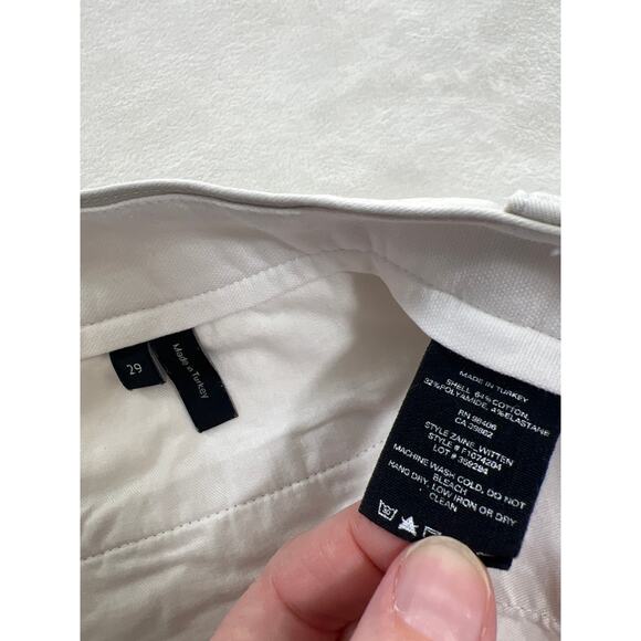 Theory Mens 29 Zaine Witten Flat Front Pants in Off White Capsule Minimalist - Picture 5 of 7